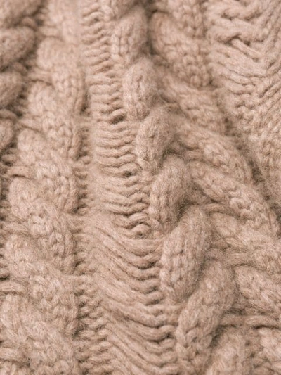 Shop Amiri Cable Knit Cardigan In Neutrals