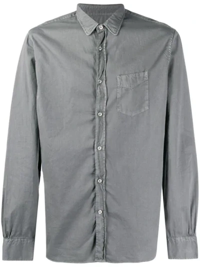Shop Officine Generale Long Sleeve Shirt In Grey