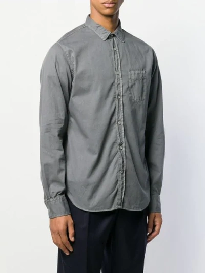 Shop Officine Generale Long Sleeve Shirt In Grey