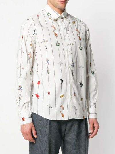 Shop Marni Front Printed Shirt - White