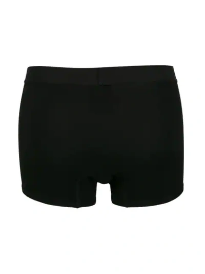 Shop Balenciaga Ribbed Logo Boxers Set In Black