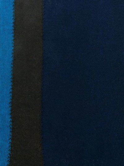 Shop Marni Intarsia Stripe Logo Socks In Blue
