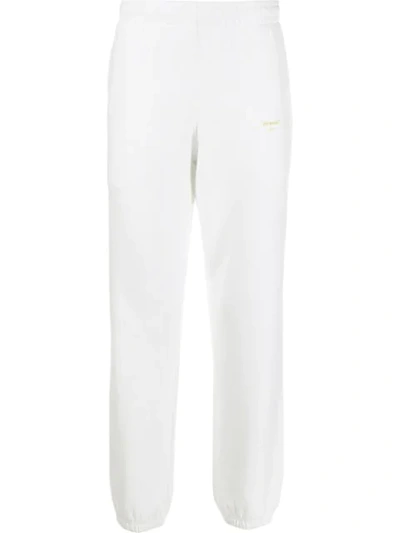 Shop Off-white Logo Print Sweatpants In White