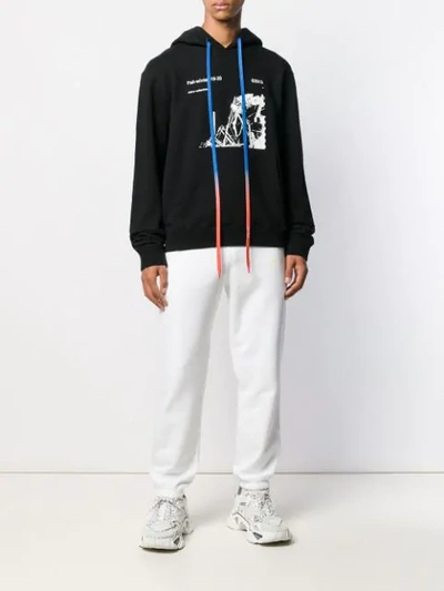 Shop Off-white Logo Print Sweatpants In White