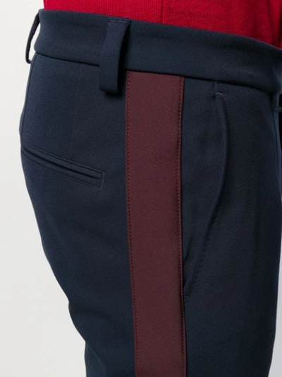 Shop Dolce & Gabbana Side Stripe Tailored Trousers In Blue