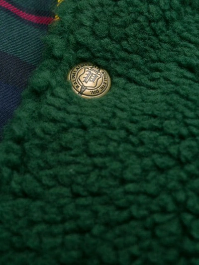 Shop Polo Ralph Lauren Towelled Logo Bomber Jacket In Green