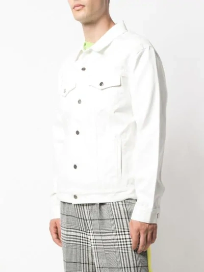 Shop Warren Lotas Custom-made Denim Jacket In White