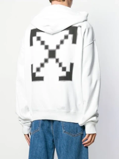 Shop Off-white Graphic Print Hoodie In White