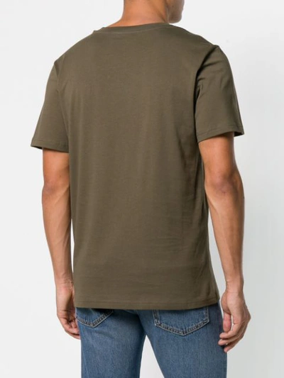 Shop Moschino Foiled Logo T-shirt - Green