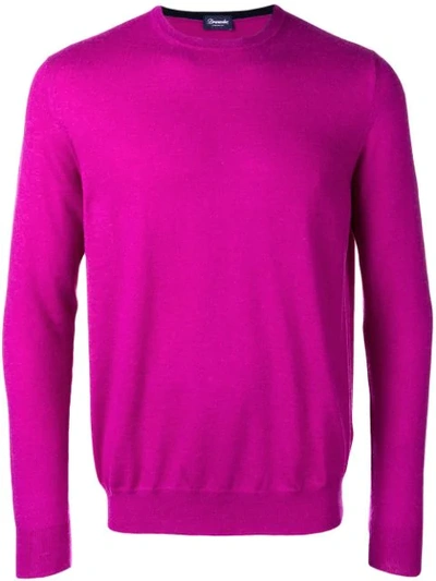 Shop Drumohr Basic Cashmere Jumper In Pink