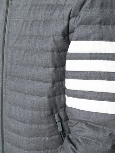 Shop Thom Browne 4-bar Quilted Jacket In Grey