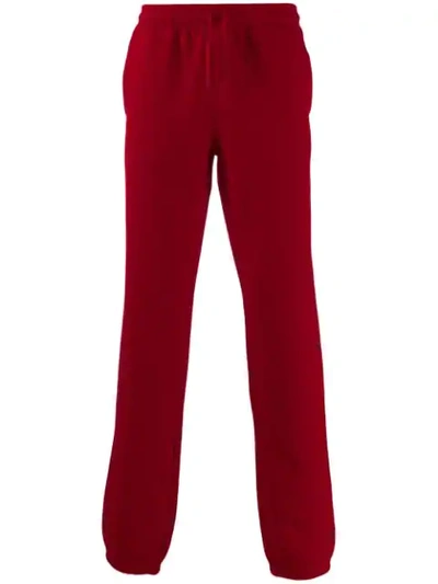 Shop Lacoste Embroidered Logo Track Trousers In Red