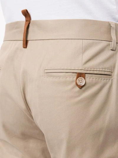 Shop Dolce & Gabbana Cropped Chino Trousers In Brown