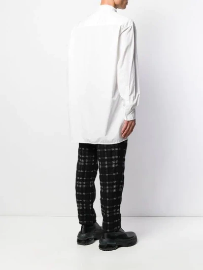 Shop Yohji Yamamoto Oversized Button Shirt In White