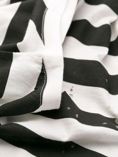Shop Ann Demeulemeester Striped Tank Top In 005 Black & White