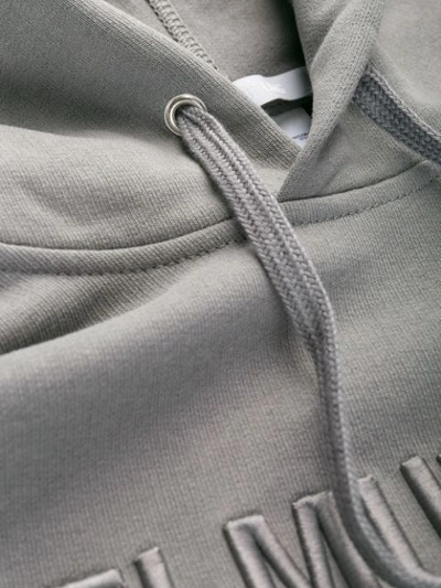 Shop Helmut Lang Kapuzenpullover Mit Logo In Grey