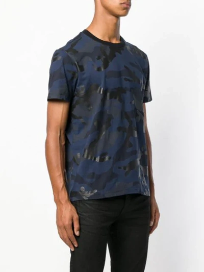 Shop Valentino Rockstud Camouflage T In Blue