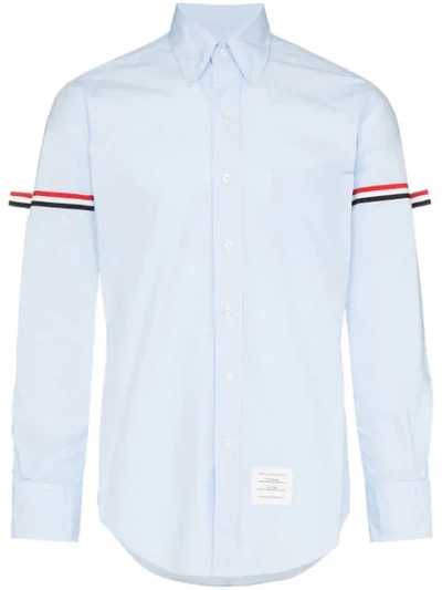 Shop Thom Browne Stripe-detail Shirt In Blue
