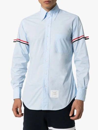 Shop Thom Browne Stripe-detail Shirt In Blue