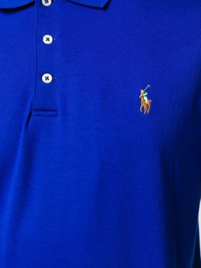 Shop Polo Ralph Lauren Classic Brand Polo Shirt In Blue