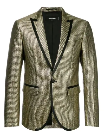 Shop Dsquared2 Metallic Stripe Woven Blazer