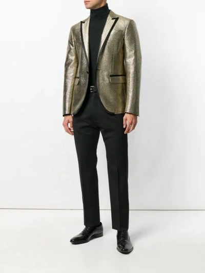 Shop Dsquared2 Metallic Stripe Woven Blazer