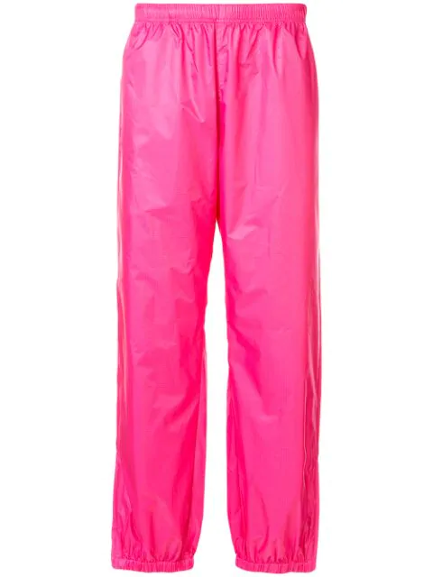 pink supreme sweatpants