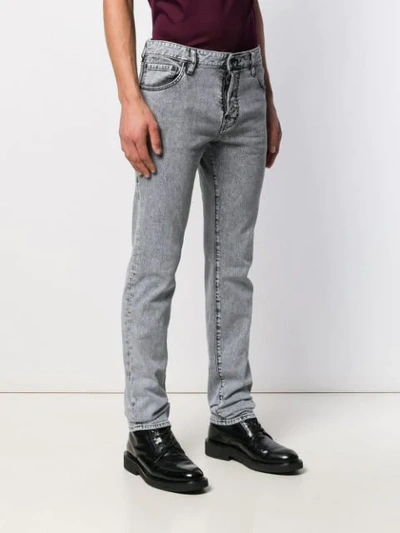 Shop Dsquared2 Slim Fit Jeans In Grey