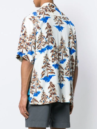 Shop Acne Studios Printed Short Sleeve Shirt In White