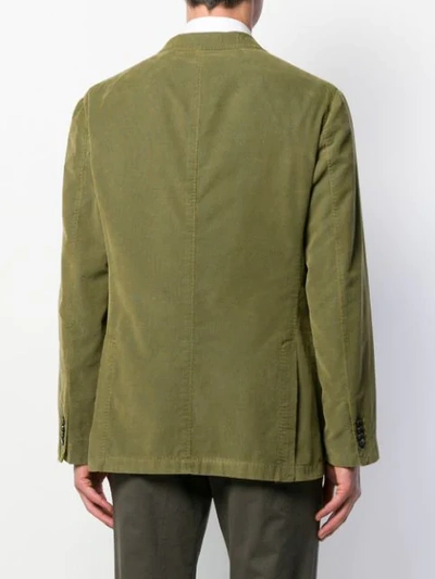 Shop Boglioli Textured Blazer Jacket In Green