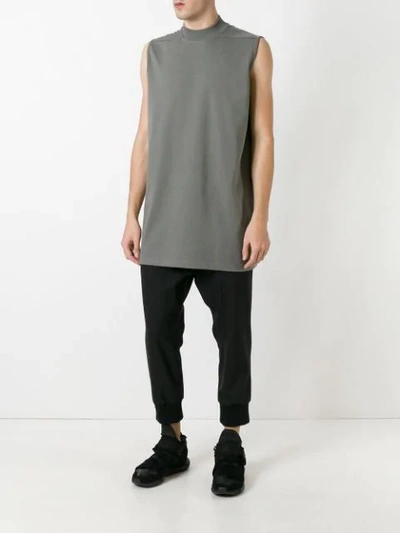 Shop Rick Owens Sleeveless T-shirt - Grey