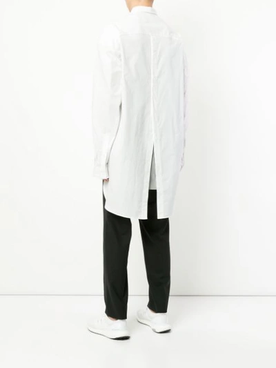 Shop Juun.j Oversized Plain Shirt - White