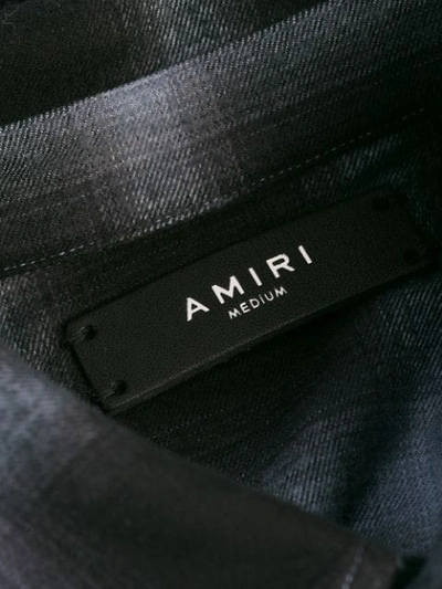 Shop Amiri Checked Shirt In Blue