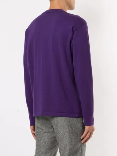 Shop Caban Crew Neck Sweatshirt In Purple