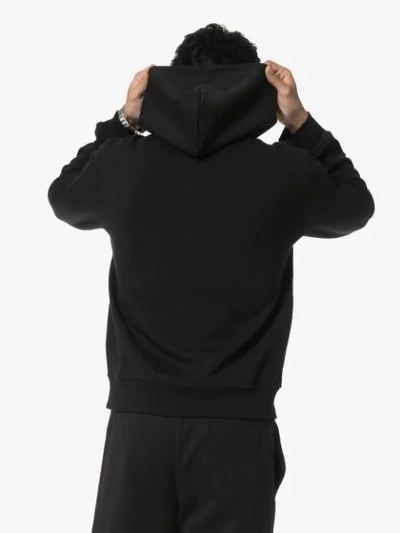 Shop Polo Ralph Lauren Zipped Logo Hoodie In Black