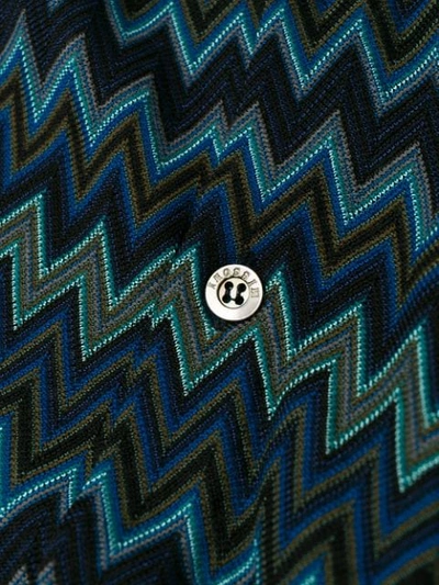 Shop Missoni Chevron Print Shirt In Blue