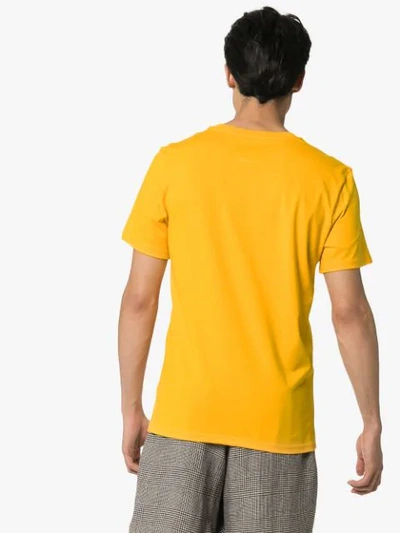 Shop Moschino Logo T-shirt In Yellow