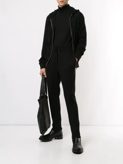 Shop Jil Sander Knitted Track Trousers In Black