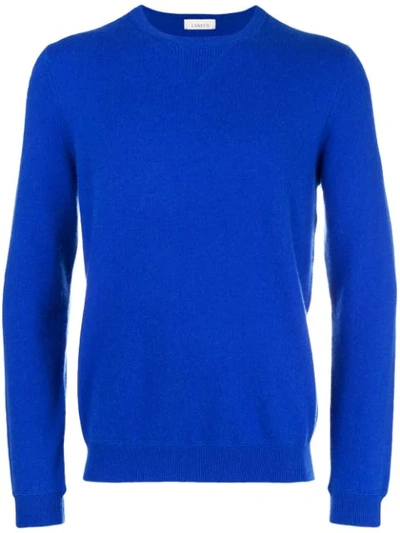 Shop Laneus Crew Neck Sweater In Blue