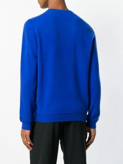 Shop Laneus Crew Neck Sweater In Blue