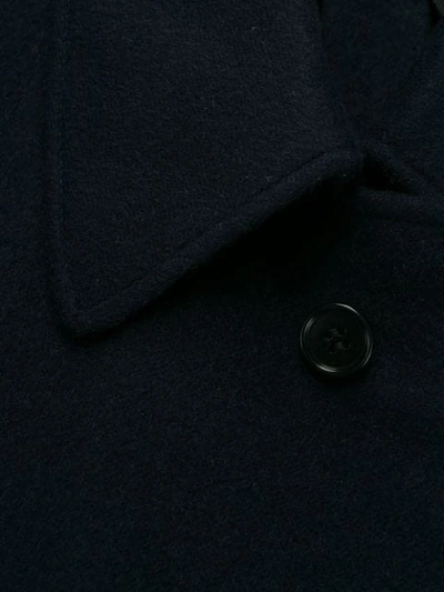 Shop Canali Oversized Collar Single-breasted Coat In Blue