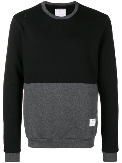 Shop The Editor Colour Block Sweatshirt - Black