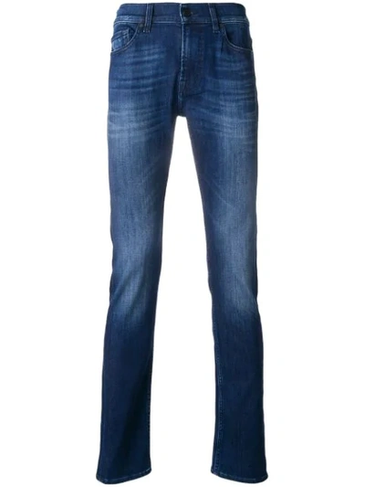 Shop 7 For All Mankind Ronnie Skinny Jeans - Blue