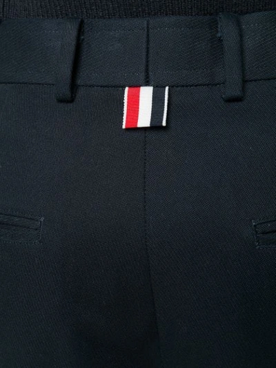 Shop Thom Browne Rwb-stripe Chinos In Blue