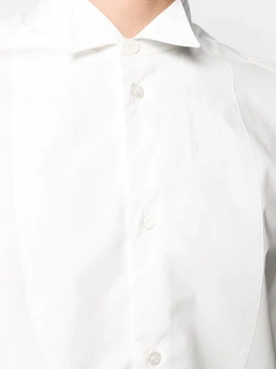 Shop Loewe Oversized Asymmetric Shirt In 2100 White