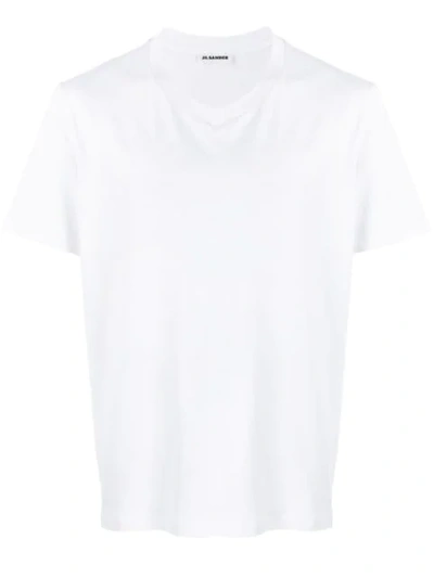 Shop Jil Sander Regular Fit V-neck T-shirt In White