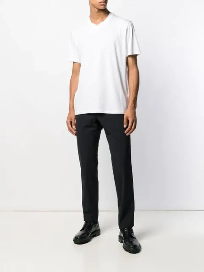 Shop Jil Sander Regular Fit V-neck T-shirt In White