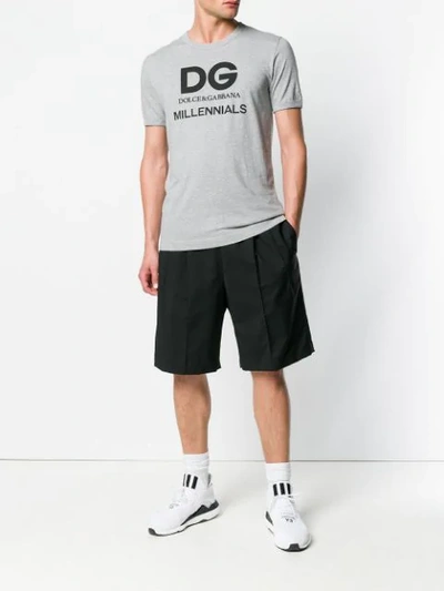 Shop Dolce & Gabbana Logo Print T-shirt - Grey