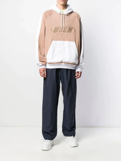 Msgm Hooded Sweatshirt In White