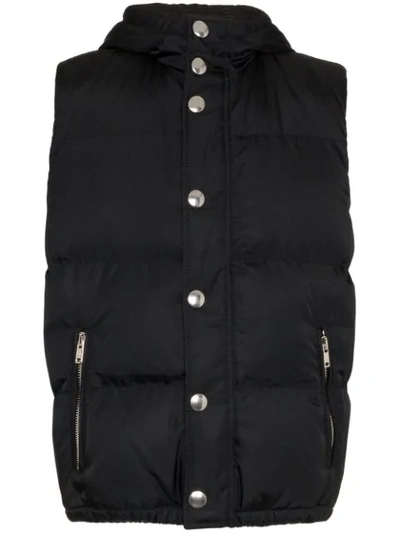 Shop Prada Shell Puffer Vest - Black